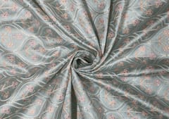 Embroidered Dupion Silk Patel Blue Floral