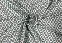 Printed Cotton Voil Green Flowers