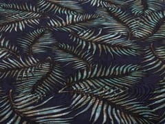 Printed Cotton Navy Blue Leaves