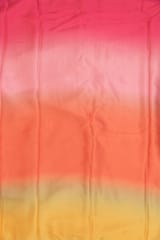 Multi Color Georgette Satin Ombre Printed Fabric