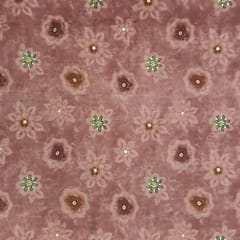 Maroon Shades Foil Muslin Printed Fabric