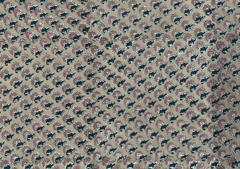 Printed Cotton Cambric Green White Flowers