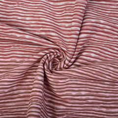 Brown Color Cotton Printed Fabric