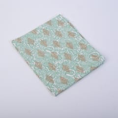 White Color Cotton Printed Fabric
