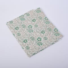 White Color Cotton Printed Fabric