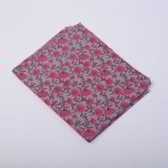 Grey Color Cotton Printed Fabric