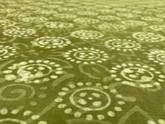 Cotton Cambric Dabbu Dull Green Geometric Print