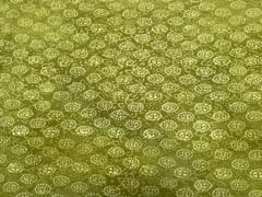 Cotton Cambric Dabbu Dull Green Geometric Print