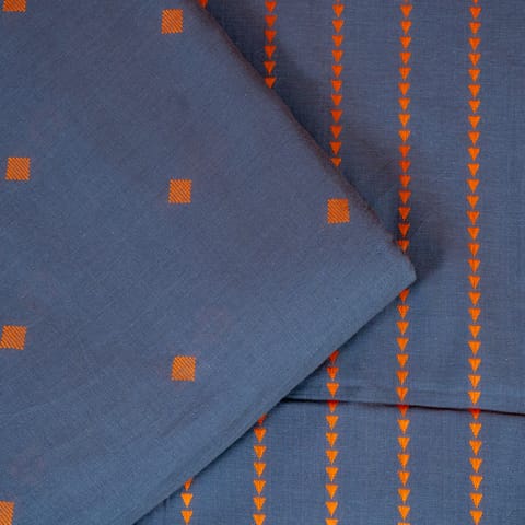 5 Mtr Grey Color Cotton Dobby Set