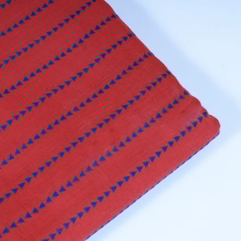 Rust Color Cotton Dobby Fabric