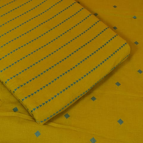5 Mtr Mustard Color Cotton Dobby Set