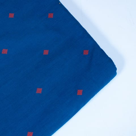Blue Color Cotton Dobby Fabric