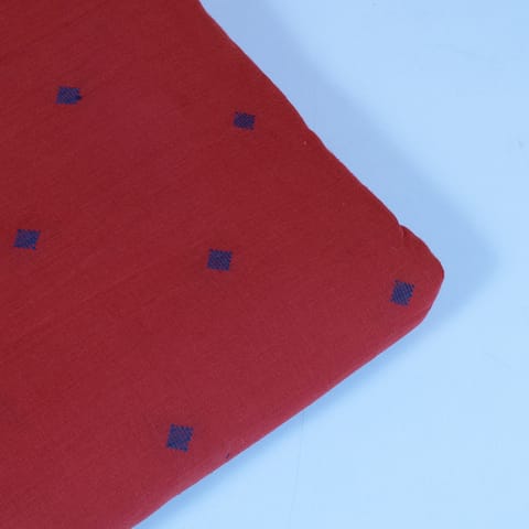 Rust Color Cotton Dobby Fabric
