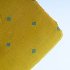 Mustard Color Cotton Dobby Fabric