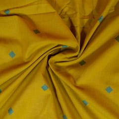 Mustard Color Cotton Dobby Fabric