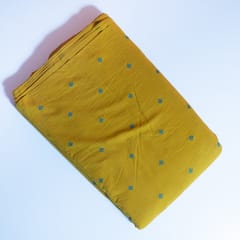 Mustard Color Cotton Dobby Fabric