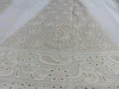 Dyeable Georgette Kali White Paisleys Floral