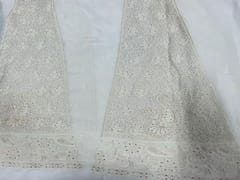 Dyeable Georgette Kali White Paisleys Floral