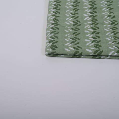 Green Color Cotton Printed Fabric
