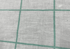 Printed Cotton Voil Sea Green Big Check