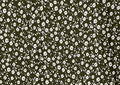 Cotton Olive Green Floral Print