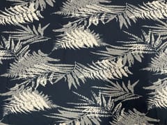 Printed Crepe Space Blue White Abstract