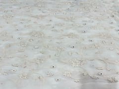 Dyeable Embroidered Georgette White Floral 16