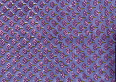Light Purple Pink Floral Printed Cotton Voil Fabric