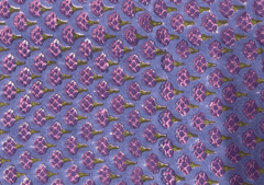 Light Purple Pink Floral Printed Cotton Voil Fabric