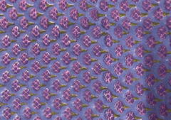 Light Purple Pink Floral Printed Cotton Voil Fabric