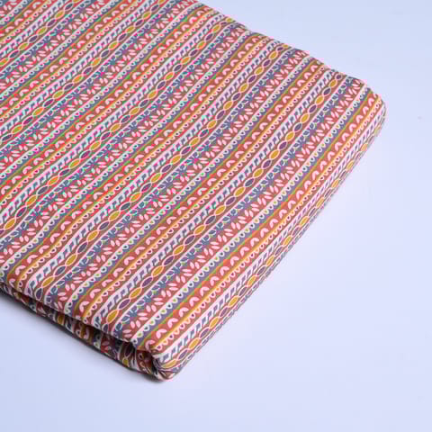 Multicolor Traditional Block Printed Fabric (80CM Piece)