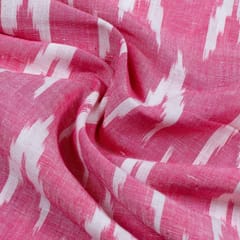 PINK WITH WHITE ARROY IKAT fabric