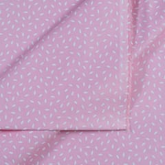 Pink Color Glace Cotton Printed Fabric(60Cm Piece)