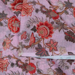 Pink Color Kota Digital Printed Fabric