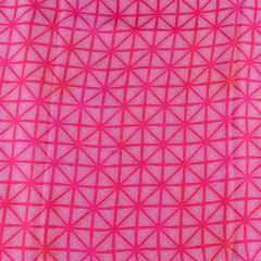 Pink Color Georgette Satin Printed Fabric