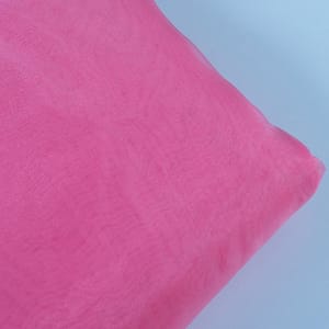 Pink Color Poly Organza fabric