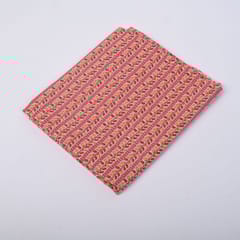 Pink Color Cotton Printed Fabric