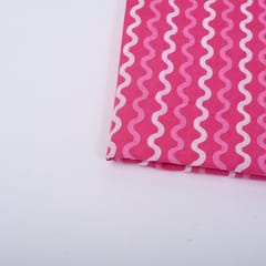 Pink Color Cotton Printed Fabric