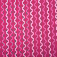 Pink Color Cotton Printed Fabric