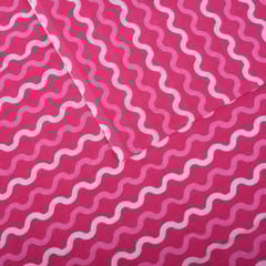 Pink Color Cotton Printed Fabric
