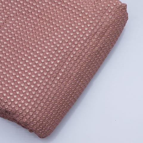 Onion Pink Color Dola Silk Embroidery