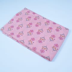 Pink Color Cotton Printed Fabric