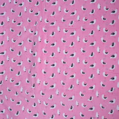 Pink Color Cotton Printed Fabric