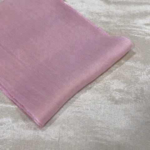 Pinkish peach color Upada Tissue fabric
