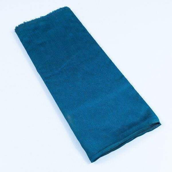 Peacock Blue Color Polyester Raw silk fabric