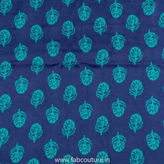 Blue Modal Satin Digital Printed Fabric