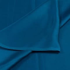 Teal Blue Color Georgette Satin fabric