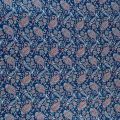 Blue Color Pashmina Printed Fabric