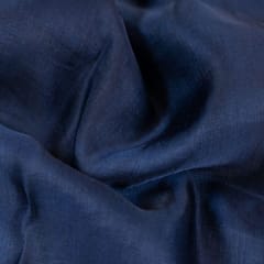 Navy Blue Color Linen Satin fabric
