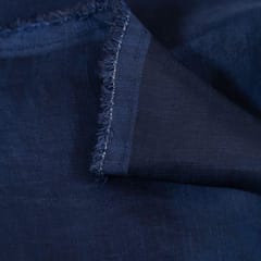 Navy Blue Color Linen Satin fabric